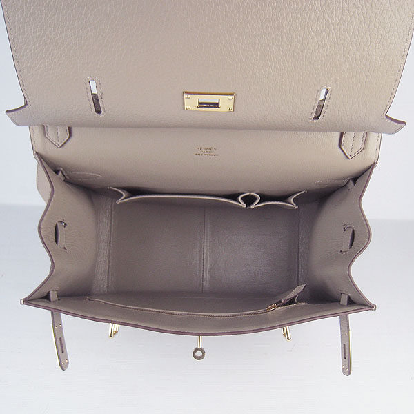 Replica Hermes Jypsiere Fjord Leather Messenger Bag Grey H6508 - 1:1 Copy - Click Image to Close